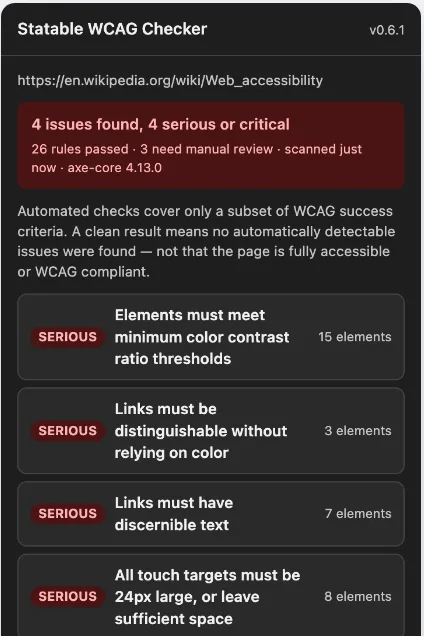 Four findings under a red verdict, worst first